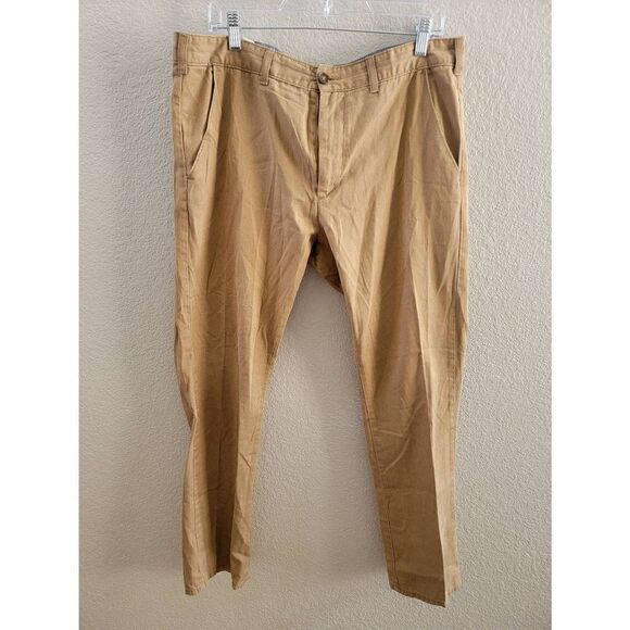 Bullhead Mens Casual Pants Full Length Cotton Blend Brown Size 34/32 - Picture 1 of 4